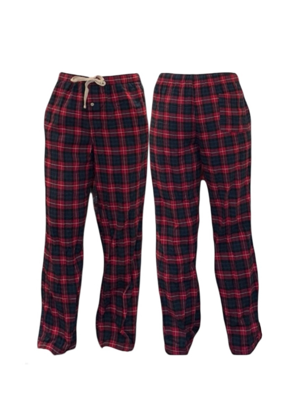 Plaid J Crew Red & Black Flannel Lounge Pants - Women's Sleepwear